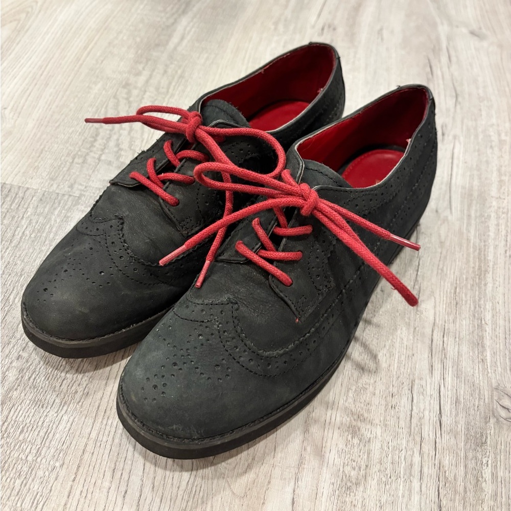 Ralph Lauren Imogen Wingtip Leather Oxford Shoes Classic Loafer Flat Size 6.5